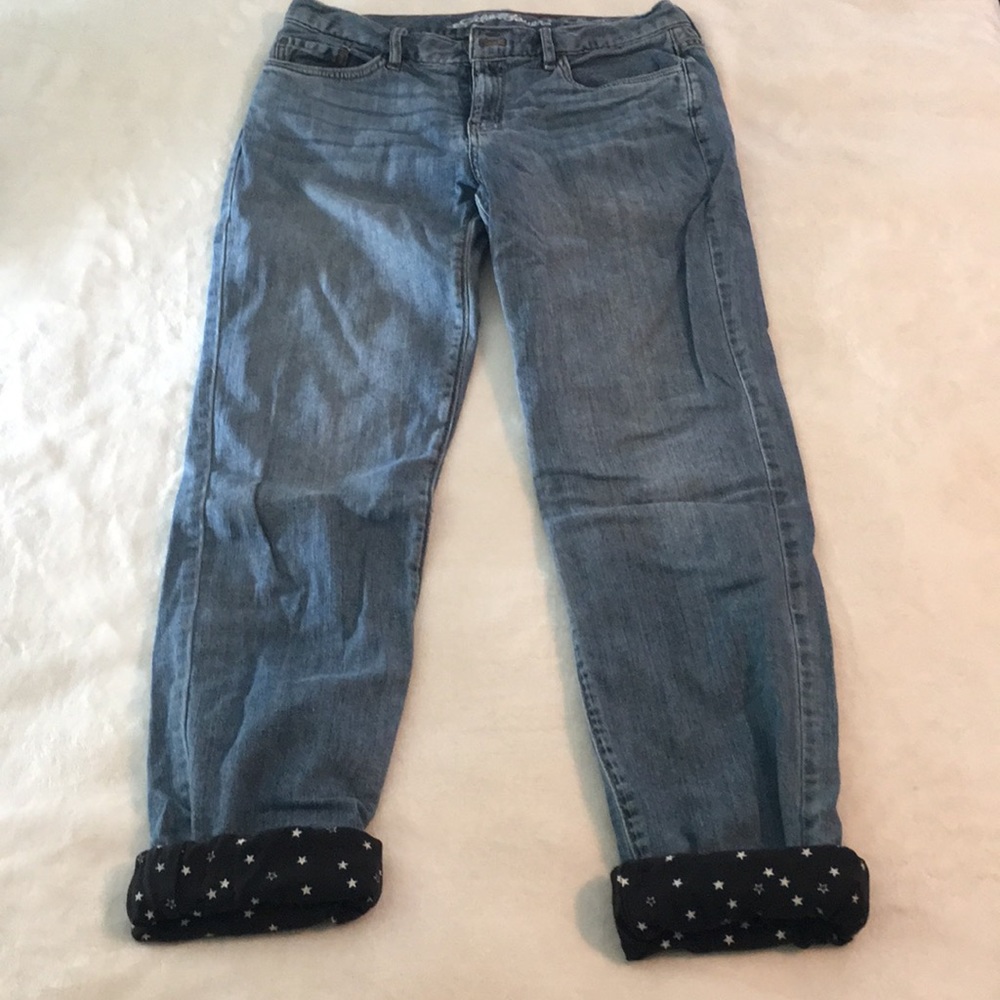 Eddie Bauer flannel lined jeans EUC